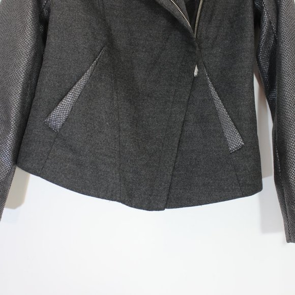 KENSIE NWOT Moto Jacket Snakeskin Print Fall Jacket Fall Coat XS - Picture 4 of 11